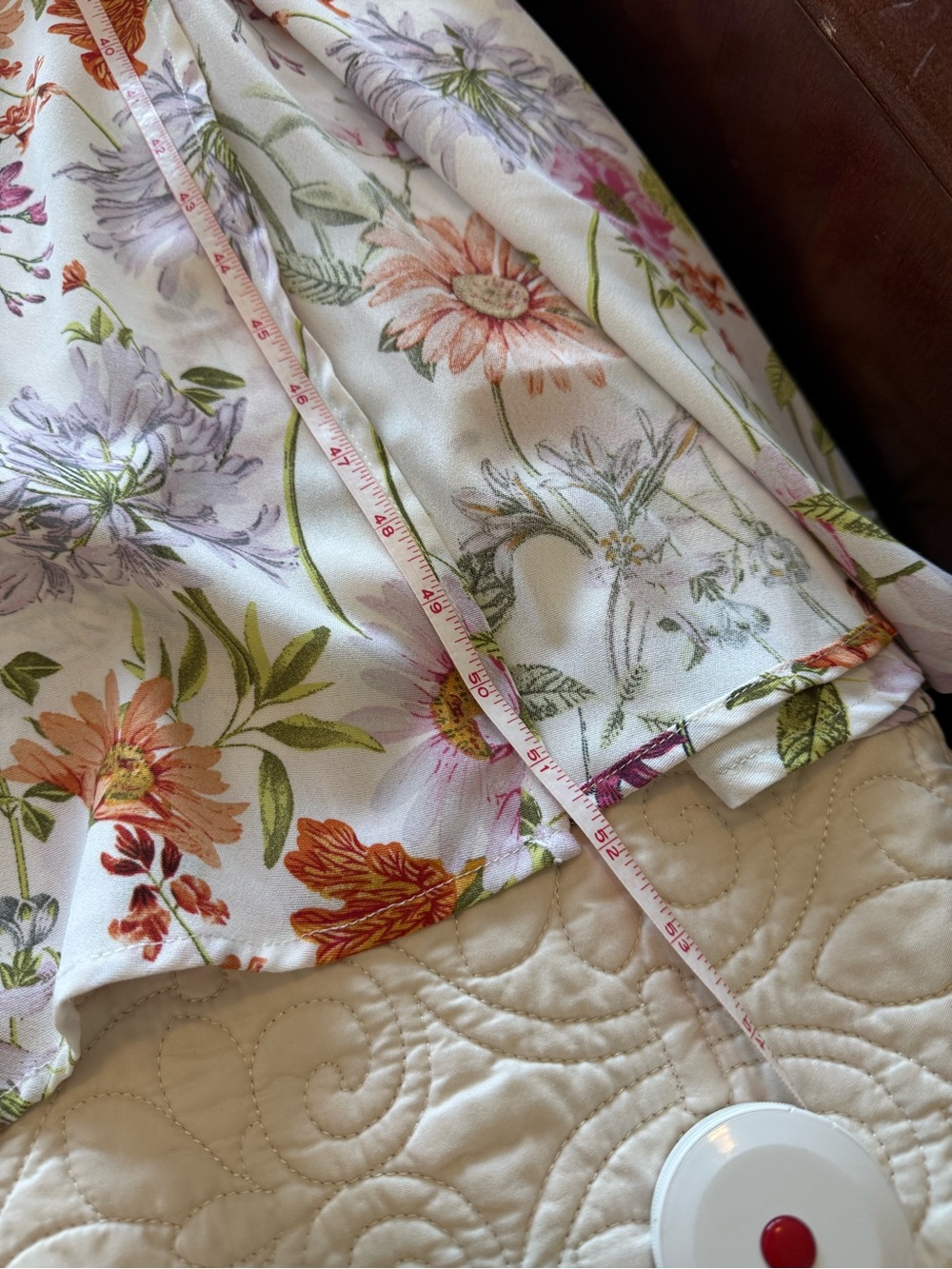 ARULA Meadow Floral Puff-Sleeve Maxi Dress in White with Multicolor Blooms - Picture 8 of 9